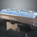 Stainless Steel Industrial Storage Tank With Multiple Lids And Support Stand