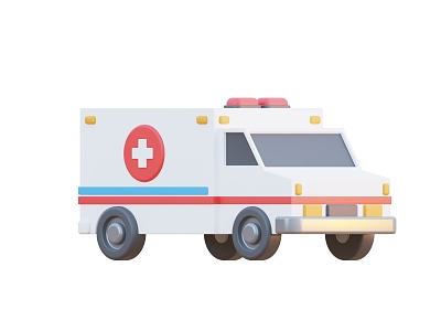 Ambulance Vehicle Cartoon Ambulance Animation Ambulance model