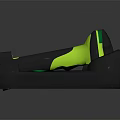 Tactical Weapon With Neon Green And Black Ergonomic Handle Grip And Base Design