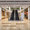 Modern Elevator Hall Mall Escalator Escalator Elevator Escalator Escalator Mall Elevator 3d model