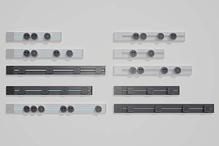 Modern Socket Mobile Rail Socket 3d model