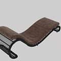 Modern Wicker Outdoor Chair With Brown Cushion And Ottoman For Comfortable Patio Seating