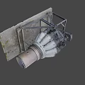 Heavy Duty Industrial Equipment With Metal Stand Cylindrical Components And Machinery Texture