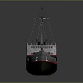 Cargo Freight Ship With Deck Cranes And Flat Transport Hull Design For Maritime Use
