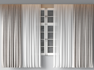 curtain gauze curtain 3d model