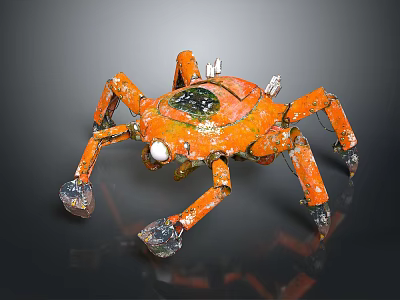 Robot Spider Robot Mecha Spider Science Fiction Spider Mechanical Spider Battery Spider Tower Defense 3d model