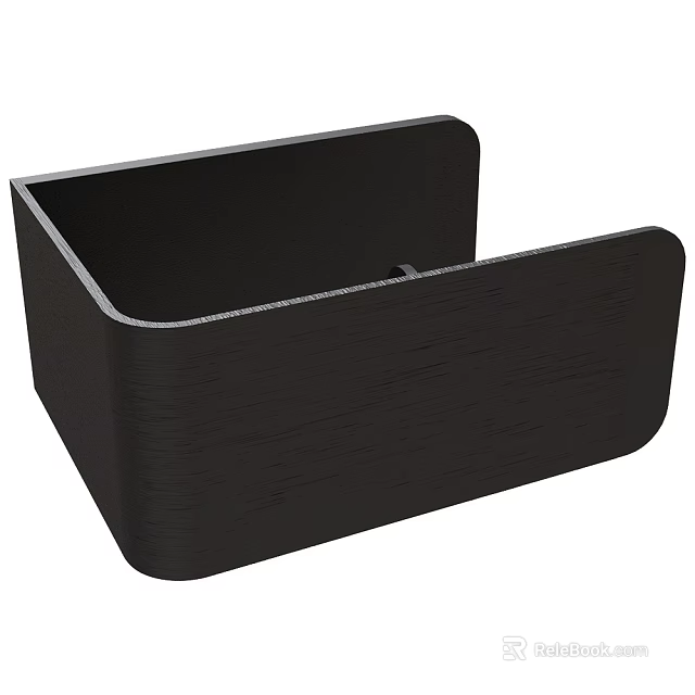 Black Wall Mounted Hook With Modern Sleek Design For Home 3d model 