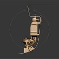 Golden Mechanical Device With Stand Pipes Platform And Structure Design