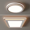 Modern Round and Square Ceiling Light with Sleek Lighting Fixture on Ceiling