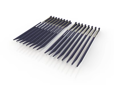 Black Reusable Chopsticks Set For Daily Kitchen Dining And Usage 3d model