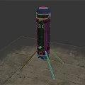 Professional Tripod Mounted Cylindrical Equipment With SC Logo And Red Black Top