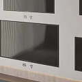Different Sizes of Televisions on Display with 75 55 85 and 65 Inch Screens