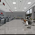Spacious Bright Public Service Hall With Service Counters Waiting Chairs And Organized Layout