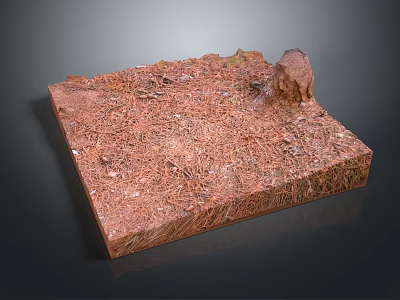 Wood Stone Composite Panel With Natural Textured Surface And Square Design 3d model