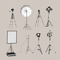 Professional Photography Lighting Equipment With Tripod Stands Umbrella Softbox And Ring Light