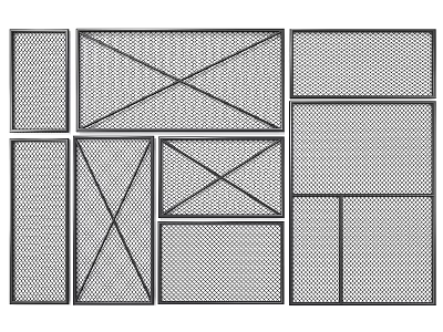 Variety Of Metal Mesh Fence Designs For Decoration 3d model