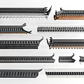 Traditional Chinese Architectural Eaves And Roof Components With Ornamental Design Details