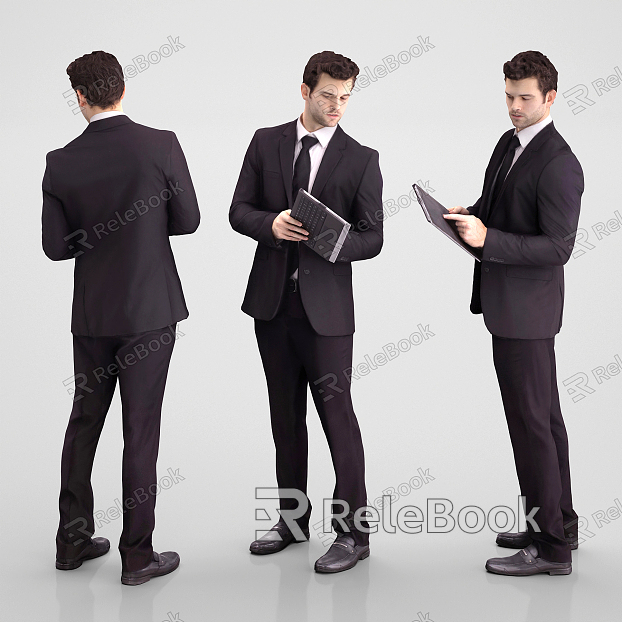 Modern man business man model