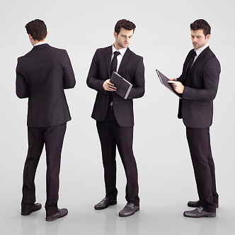 Modern man business man 3d model