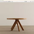 Simple dining table 3d model