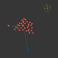 Organ and Hair Molecular Structure Model with Colored Atoms and Connecting Bonds