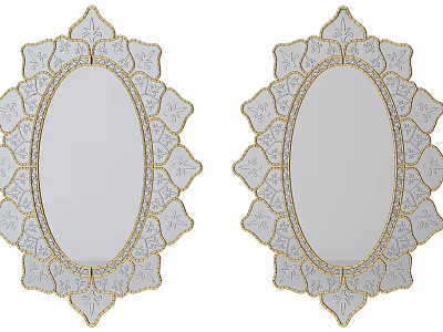 Light Luxury Mirror Decorative Mirror 3d model Light Luxury Mirror Decorative Mirror 3d model