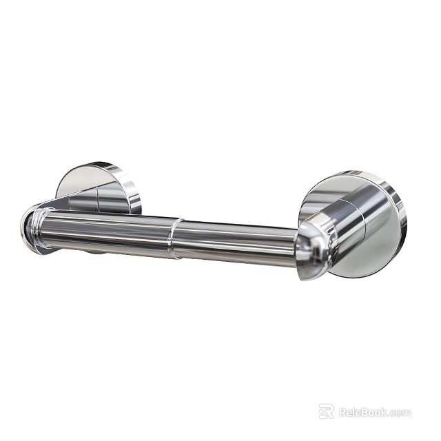 Modern Bathroom Towel Rack With Stainless Steel Wall Mounted Sleek Design 3d model 