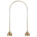 Stylish Modern Gold Pendant Lights With Curved Metal Frame And Hanging Design