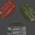 Industrial Equipment Metal Jerry Cans in Red Green White Storage Containers
