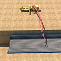School Building Construction Site Featuring Steel Mesh And Blue Edge Design