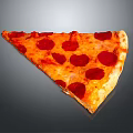 Freshly Baked Delicious Pepperoni Pizza Slice With Melted Cheese And Golden Crust