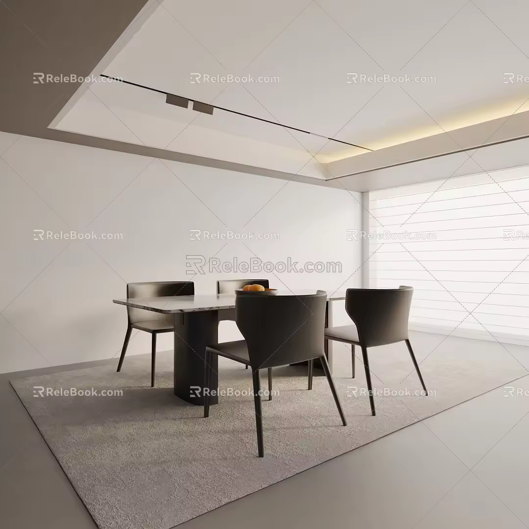 Modern table combination 3d model