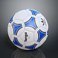 Adidas Tango Soccer Ball With White And Blue Geometric Pattern Design