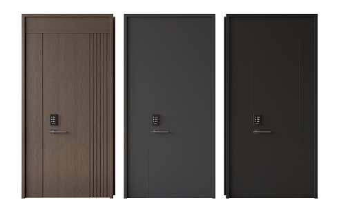 Entry door anti-theft door top single door sub-mother door smart door lock password door fingerprint door 3d model