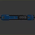 Detailed Blue PXY Locomotive With Industrial Design And Metal Components