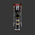 Vintage Steam Train Model With Red Roof Black Body And Gold Accents