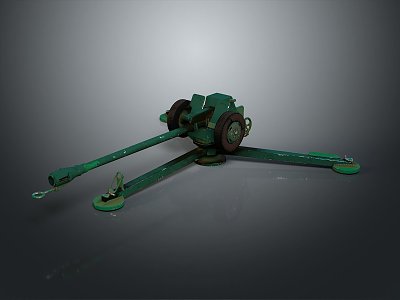 Modern turret turntable rail gun sci-fi tower defense 3d model