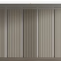 Various Colored Vertical Stripe Wall Panels With Textures And Wooden Floor Background