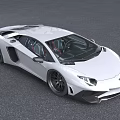White Sports Car With Sleek Modern Exterior And Aerodynamic Body