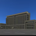 Modern Medical Hospital Building With Glass Windows Multi Story Design And Open Entrance Plaza