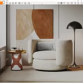 Modern single sofa 3d model