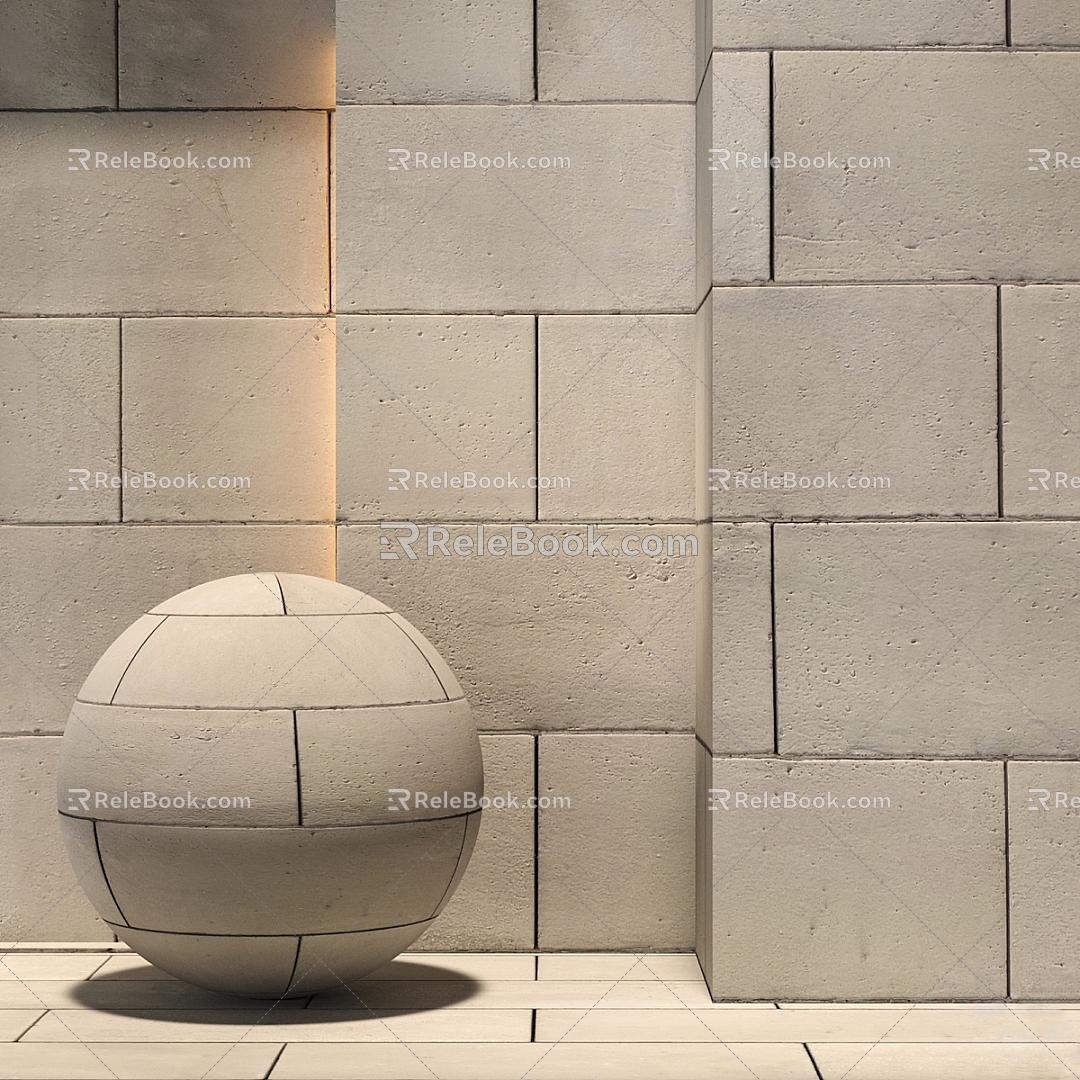 Modern wall stone 3d model