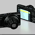 Nikon Coolpix Digital Cameras Front View With Lens Controls And Rear Screen Display Menu