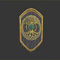 Medieval Shield Ancient Shield Defensive Weapon Ancient Shield Iron Shield Protective Shield Wooden Shield 3d model