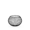 Black Striped Ceramic Vessels with Modern Decorative Design and Various Shapes