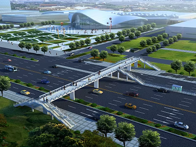 Bridge Overpass Bridge Suspension Bridge Cable-stayed Bridge Overpass 3d model