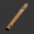 High Quality Brown Cigar With Decorative Label As Essential Modern Lifestyle Living Accessory