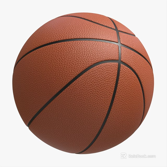 Professional Brown Leather Basketball Classic Design High Quality Sports Equipment For Training And Games 3d model 