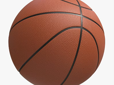 Professional Brown Leather Basketball Classic Design High Quality Sports Equipment For Training And Games 3d model