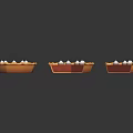 Delicious Red Filling Pies With Golden Crust And White Toppings Whole And Sliced